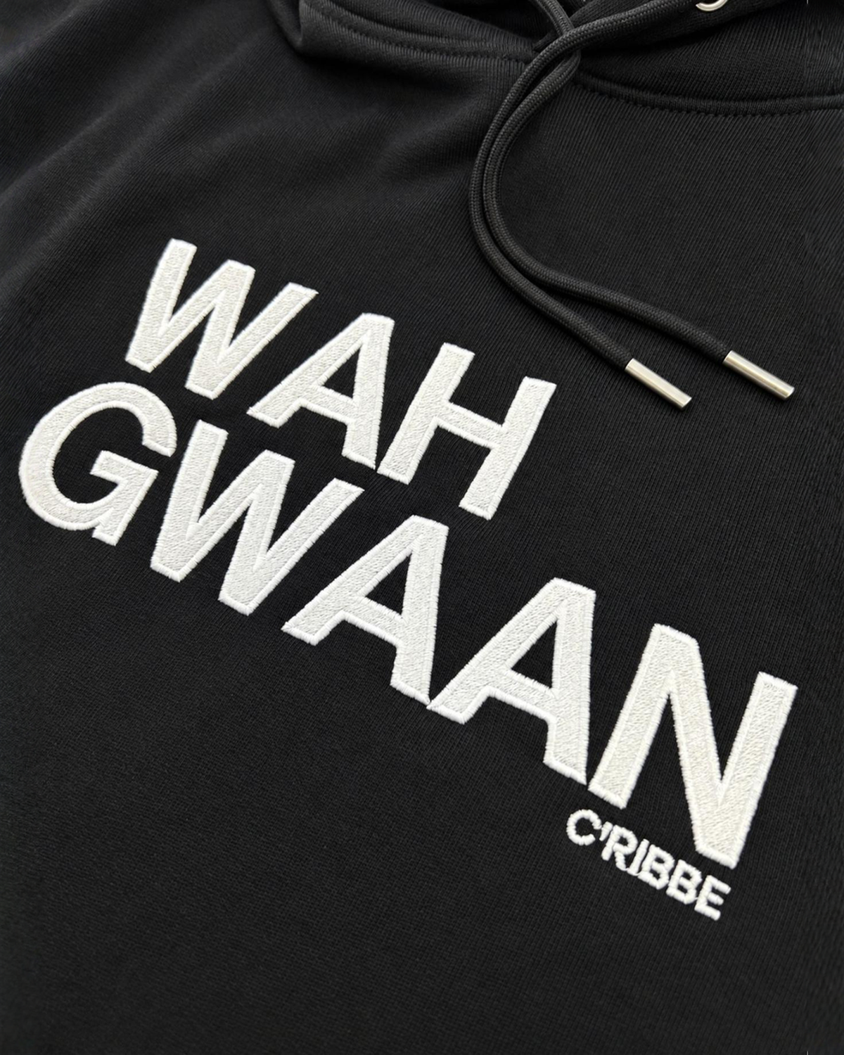WAH GWAAN Embroidered Hoodie - Black