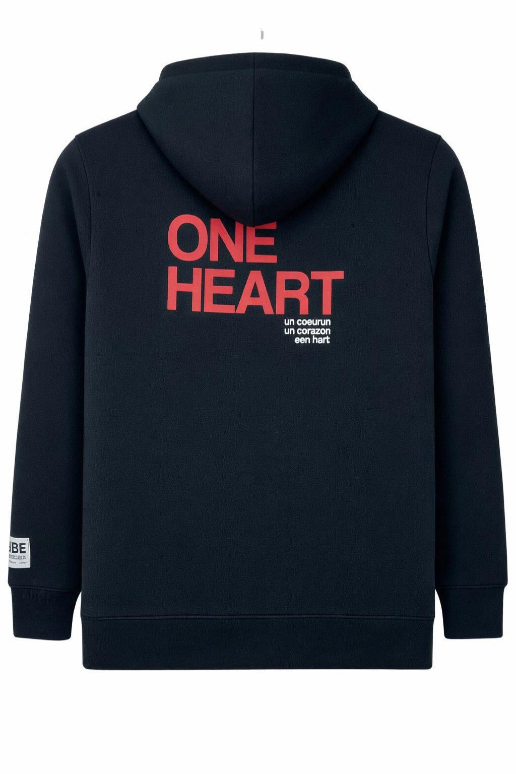 ONE LOVE ONE HEART Sweatshirt Hoodie - Black
