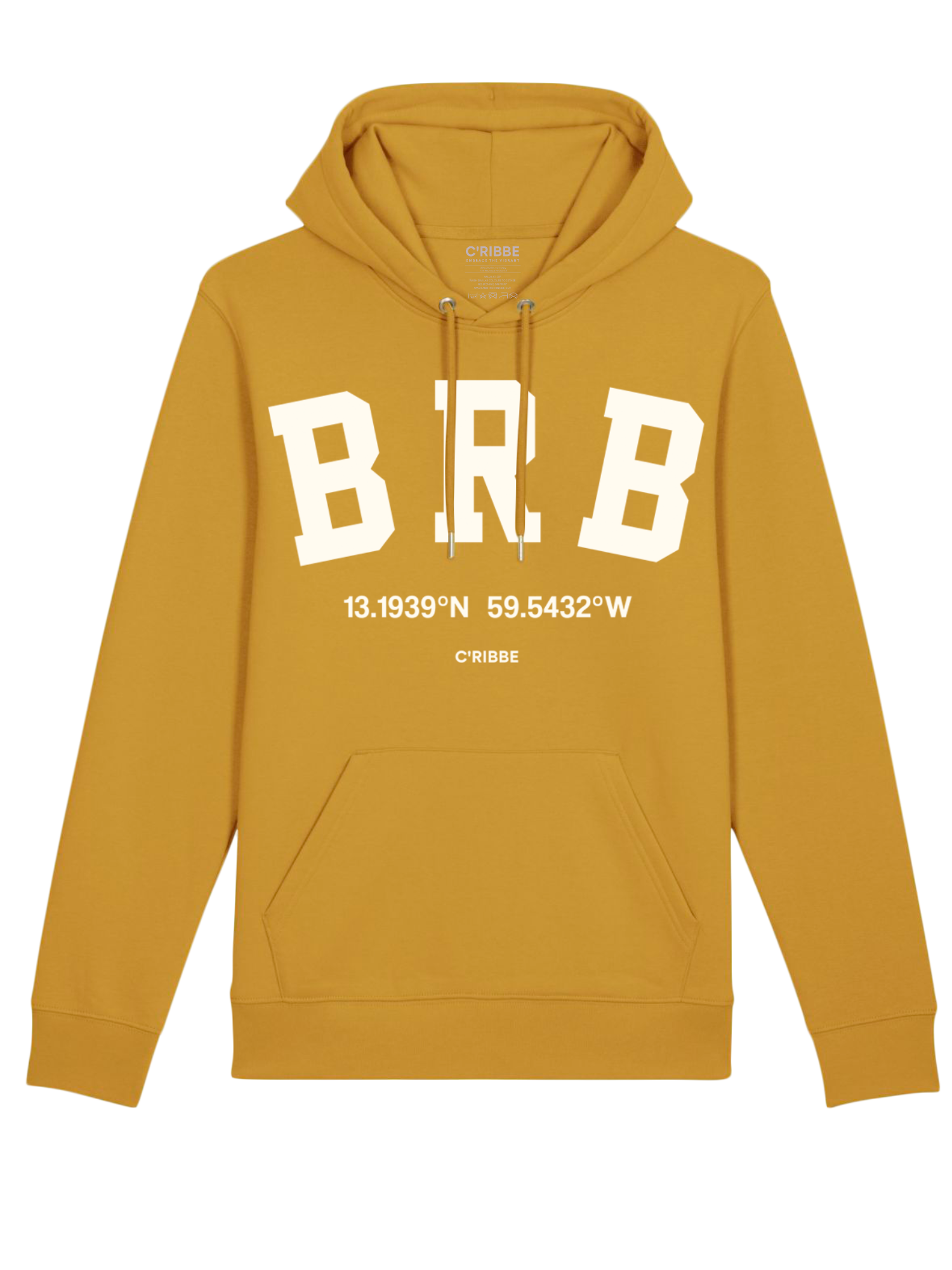 BARBADOS 'BRB' Print Sweatshirt Hoodie, Black