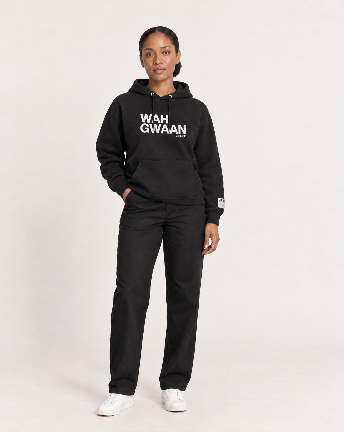 WAH GWAAN Embroidered Hoodie - Black