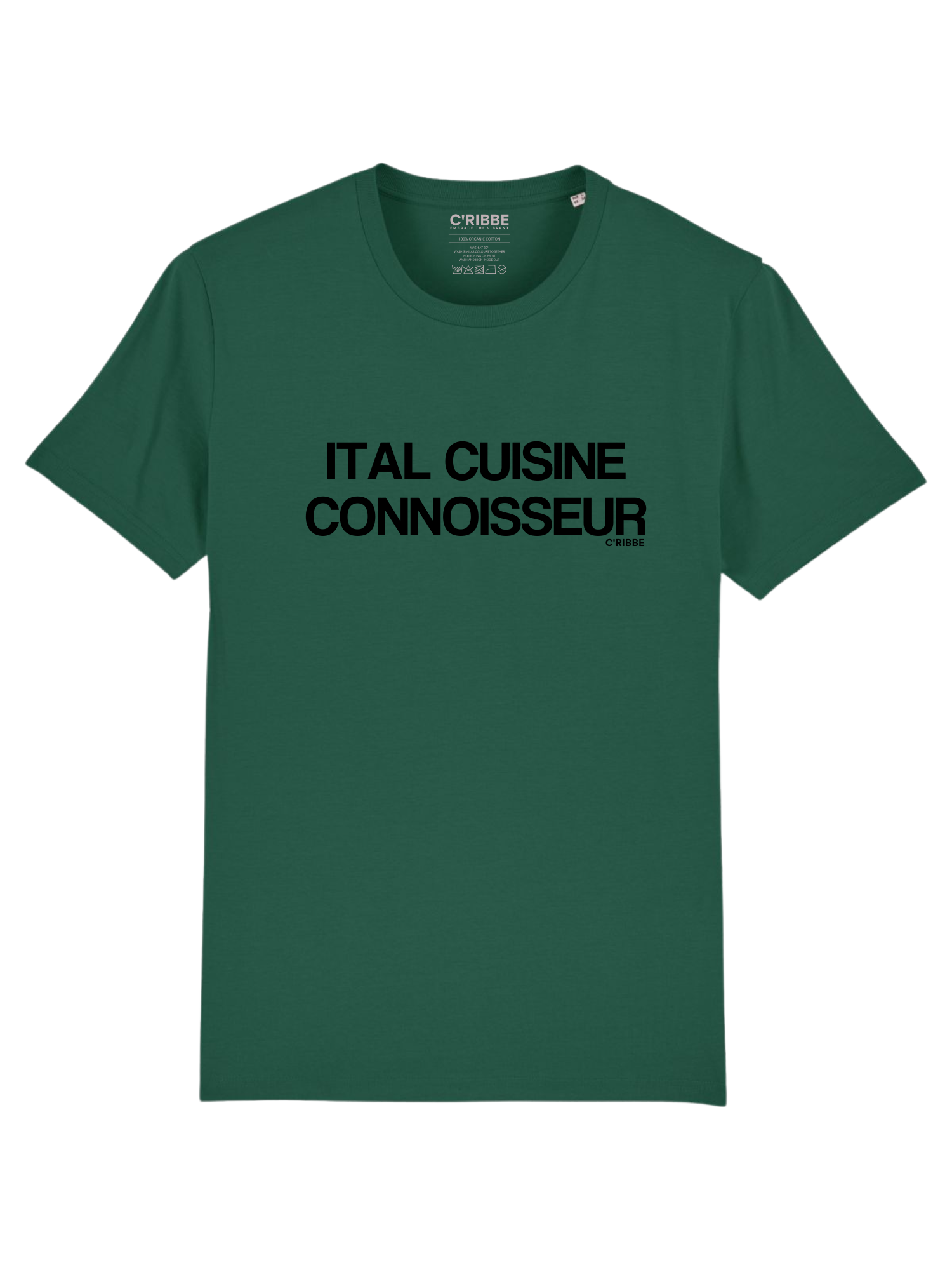 ITAL CUISINE CONNOISSEUR Print Unisex T-Shirt, Bottle Green