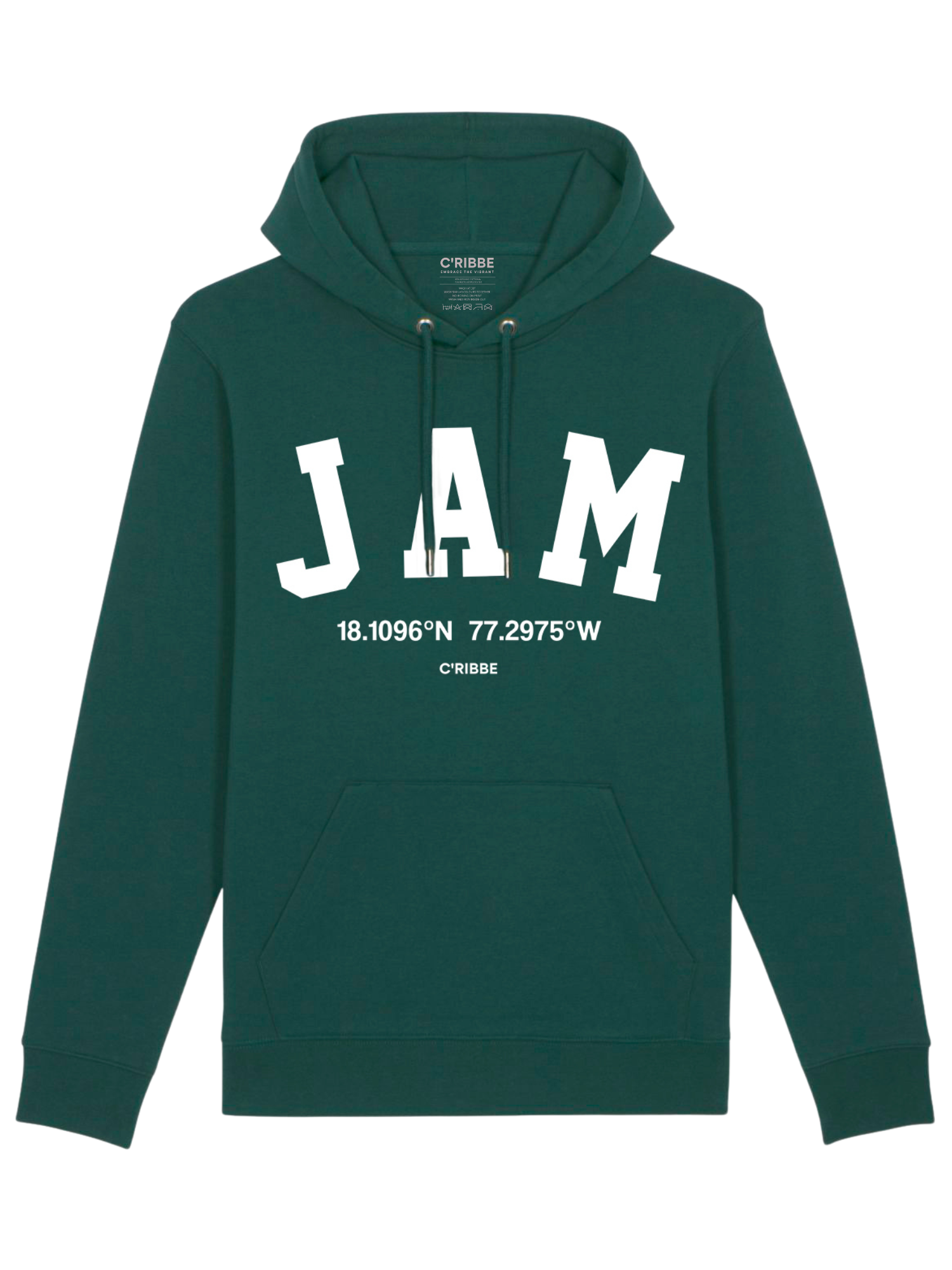JAMAICA 'JAM' Print Sweatshirt Hoodie Black