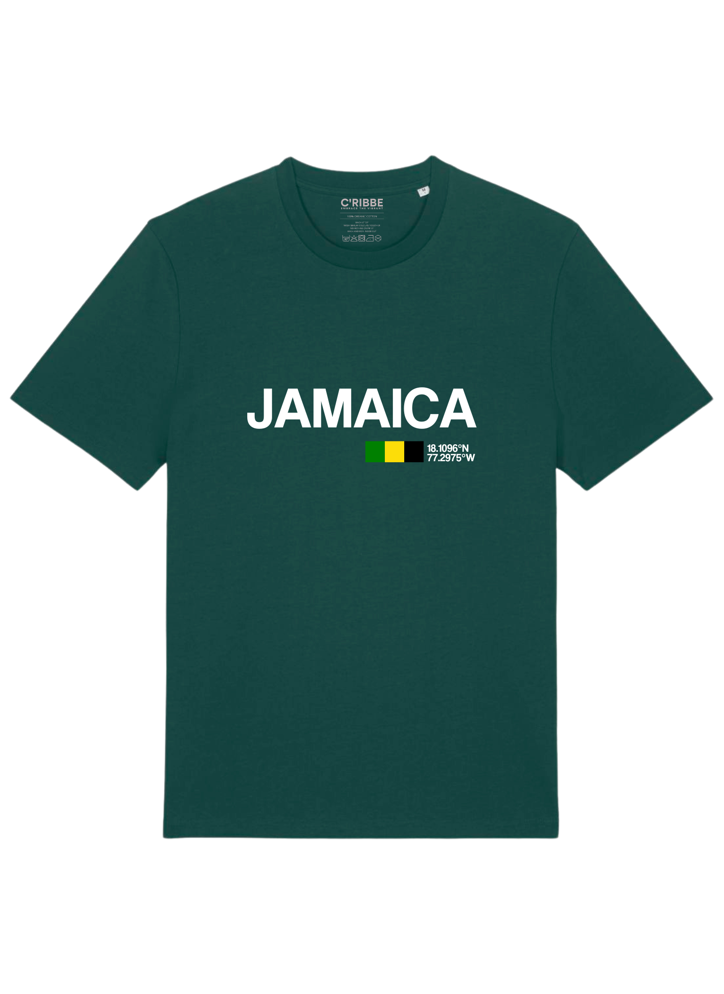 JAMAICA Unisex Crew Neck T-Shirt, Black
