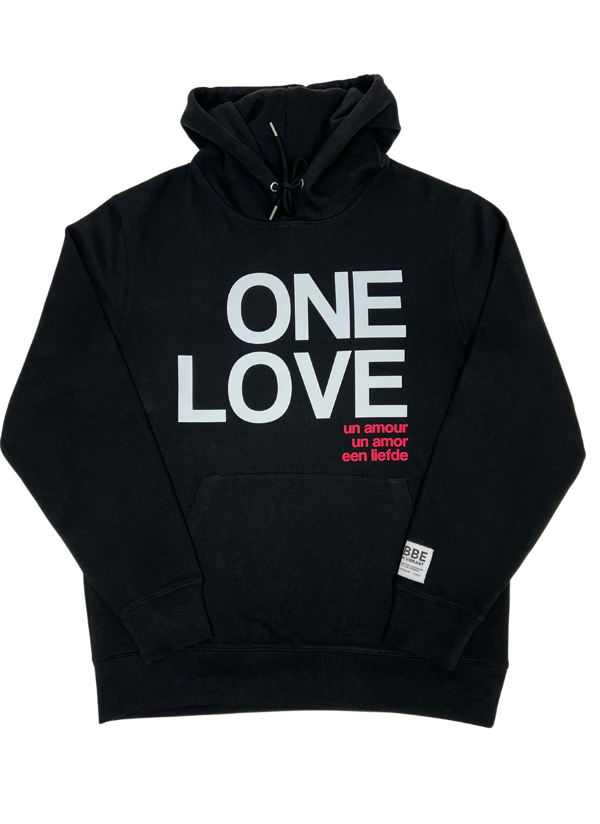 ONE LOVE ONE HEART Sweatshirt Hoodie, Black