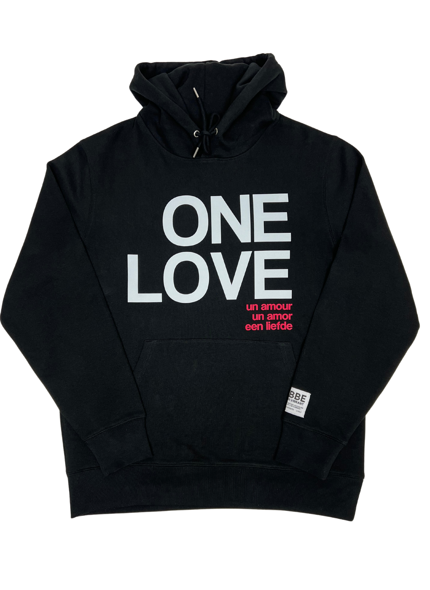 ONE LOVE ONE HEART Sweatshirt Hoodie, Black