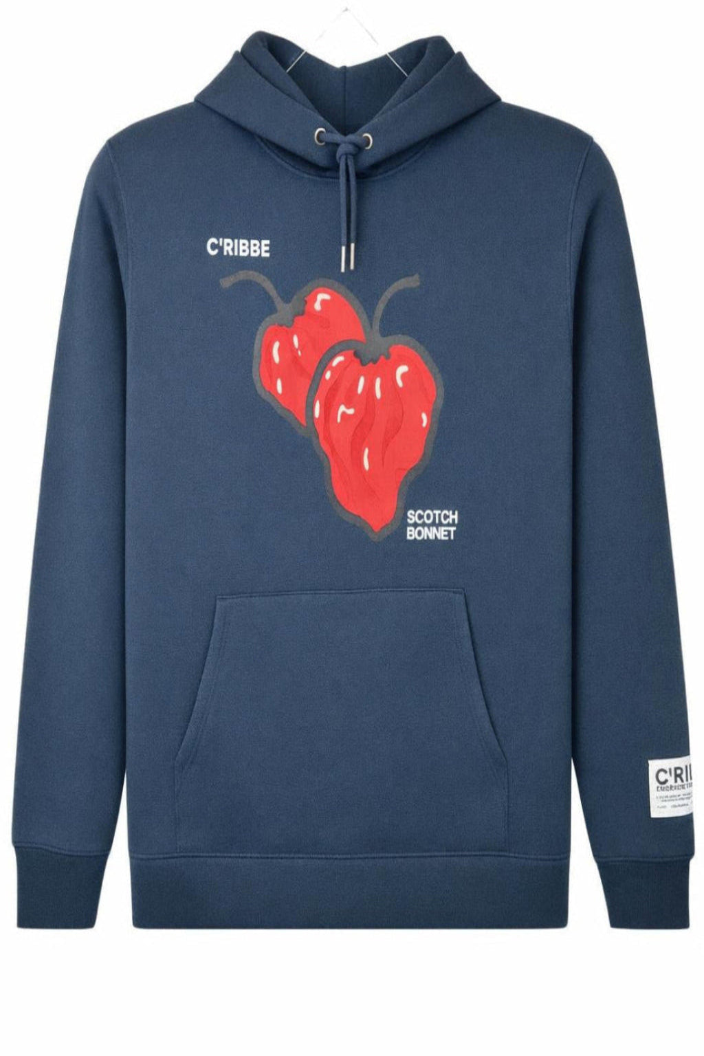 Scotch Bonnet graphic hoodie - India Ink Grey Front