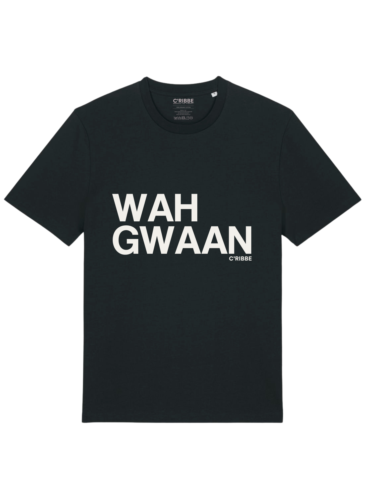 WAH GWAAN Print Unisex Crew Neck T-Shirt, Off White