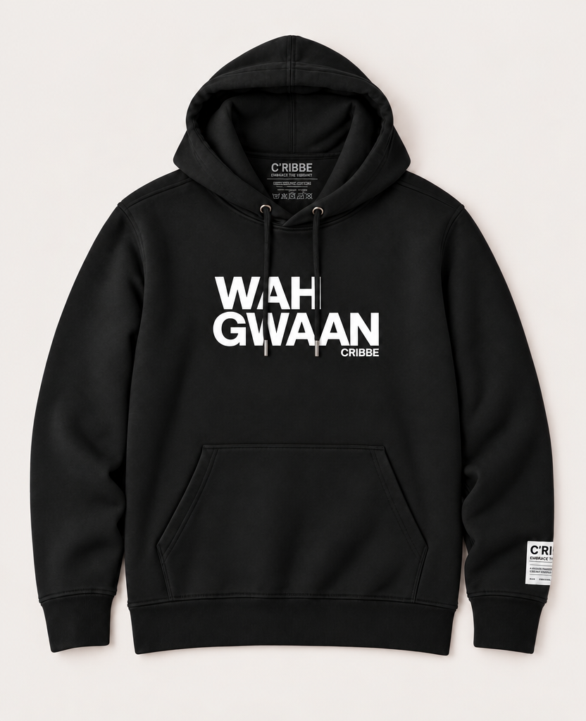 WAH GWAAN Embroidered Hoodie - Black