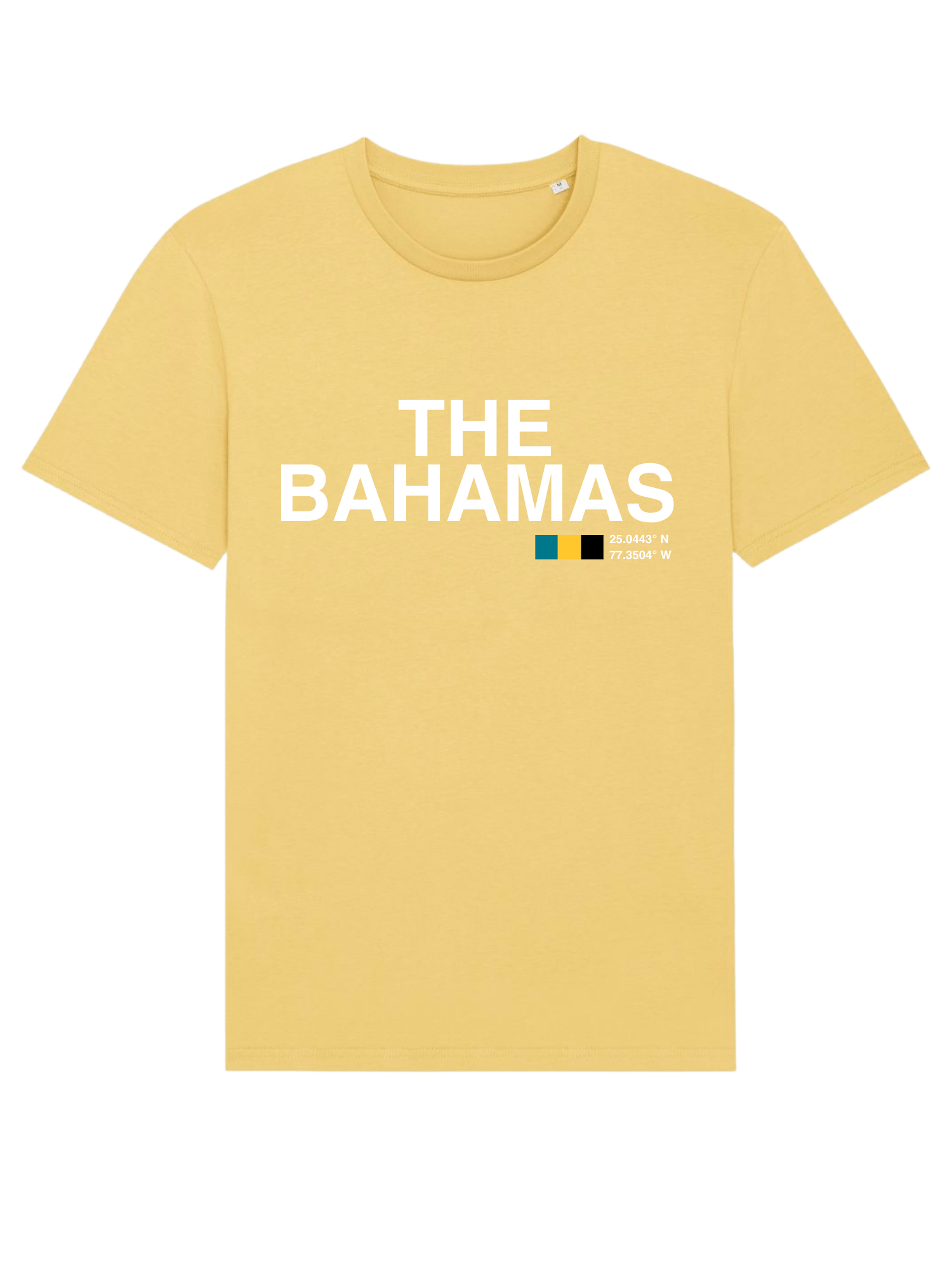 THE BAHAMAS Print Unsex Crew Neck T-Shirt Ocean Depth