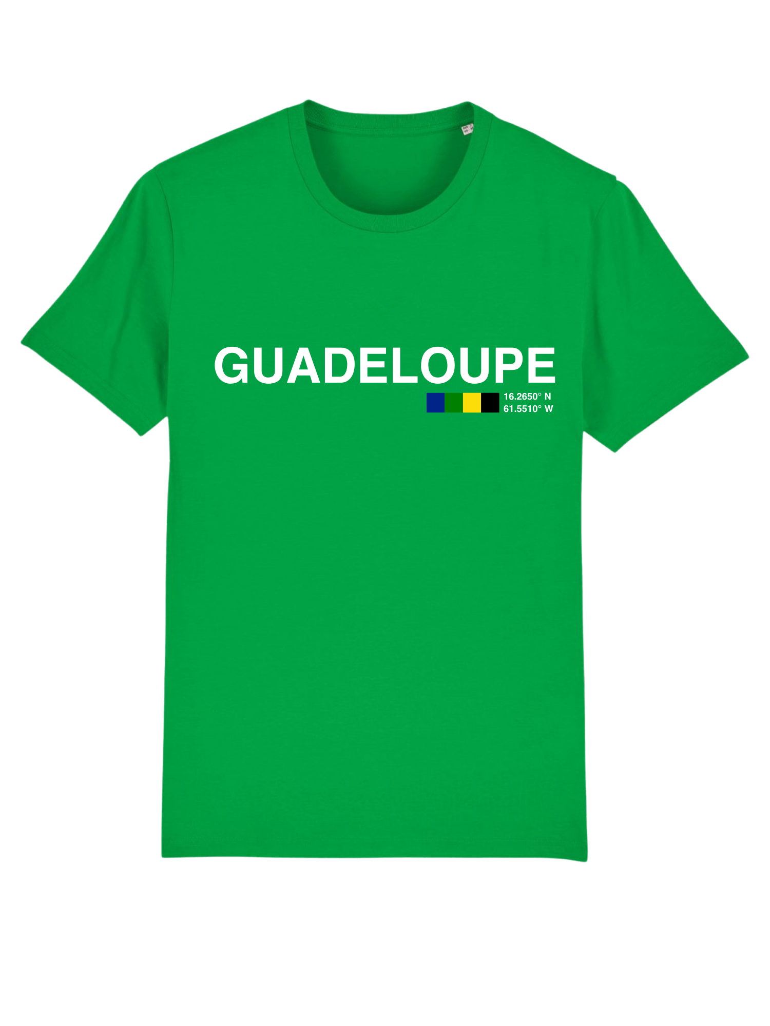 GUADELOUPE Print Unisex Crew Neck T-Shirt