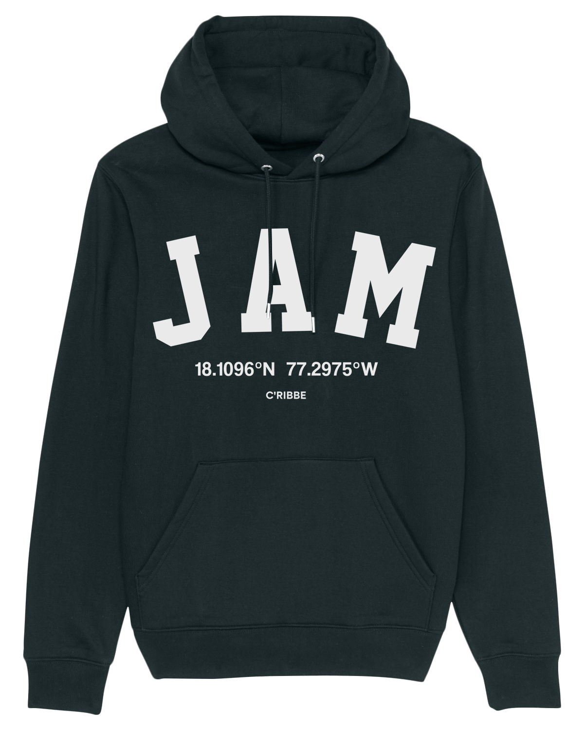 JAMAICA 'JAM' Print Sweatshirt Hoodie Black