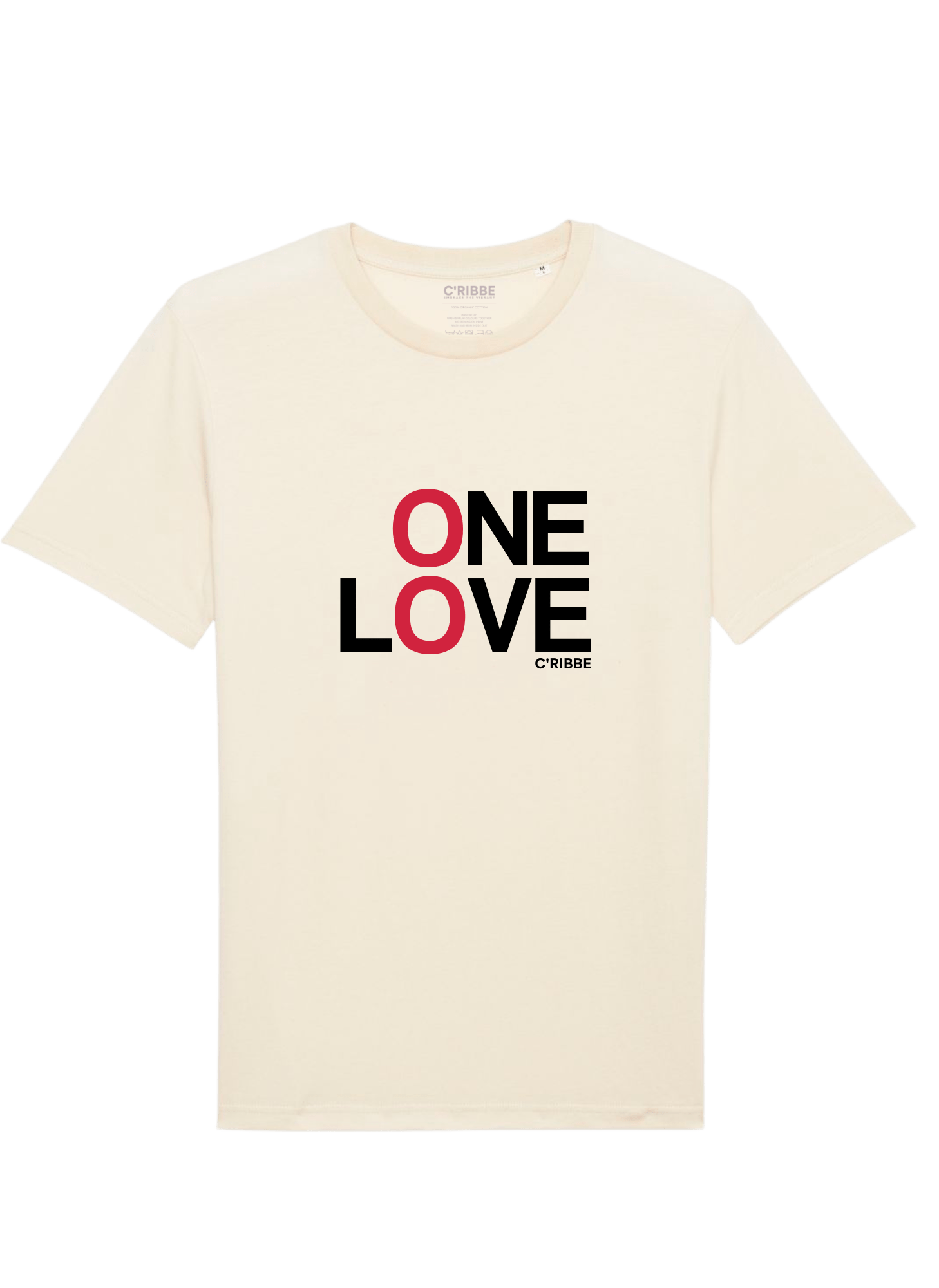 ONE LOVE Unisex Crew Neck T-Shirt, Black