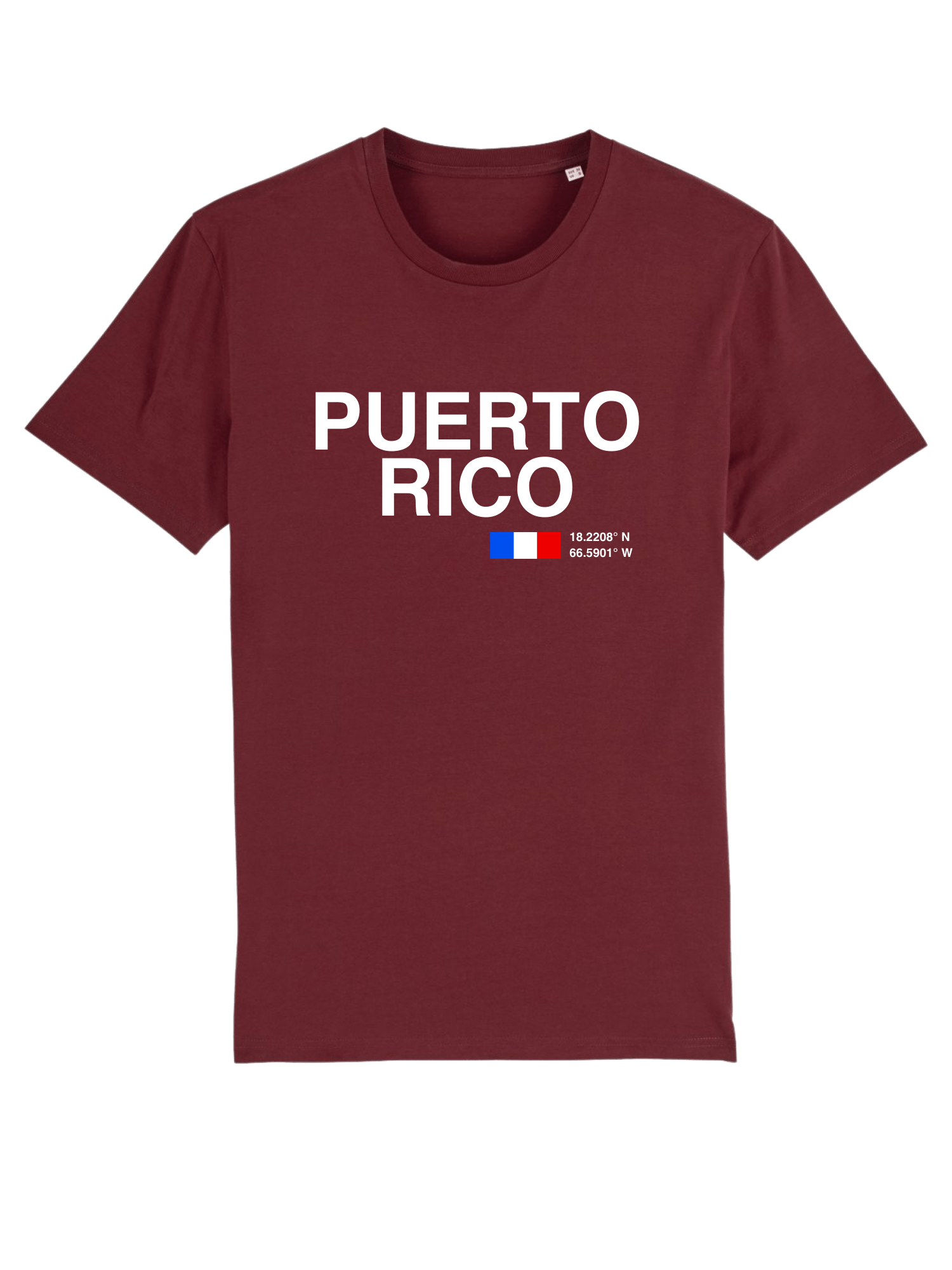 PUERTO RICO Print Unisex Crew Neck T-Shirt, French Navy