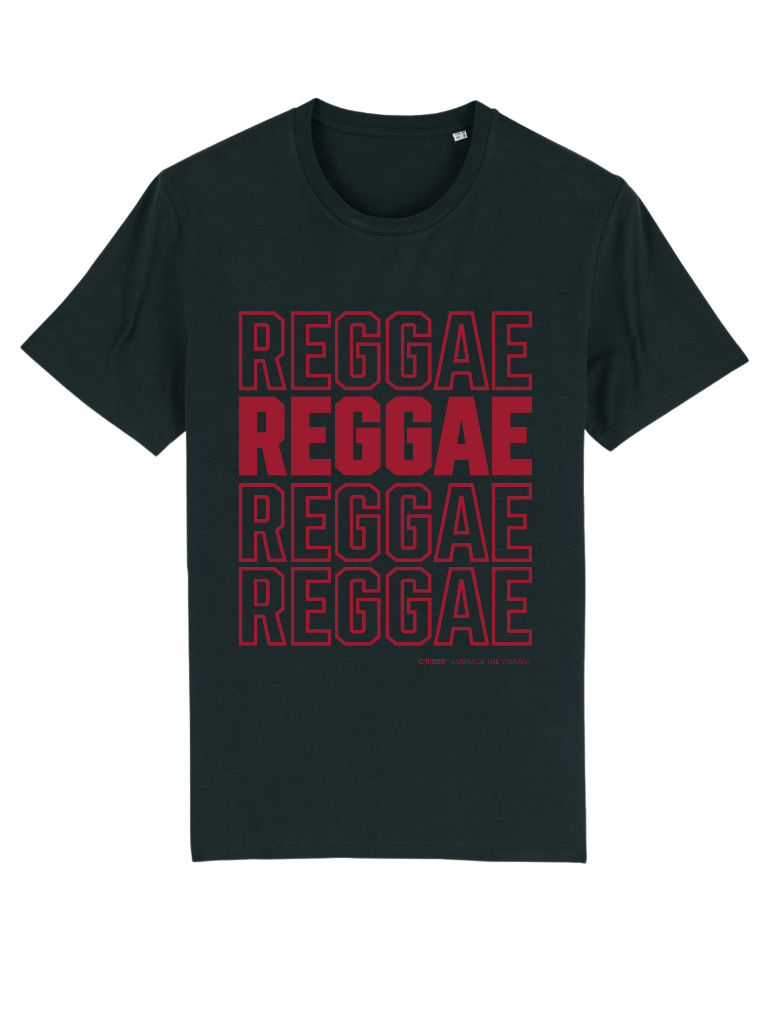 REGGAE Print Unisex Crew Neck T-Shirt Mid Heather Grey