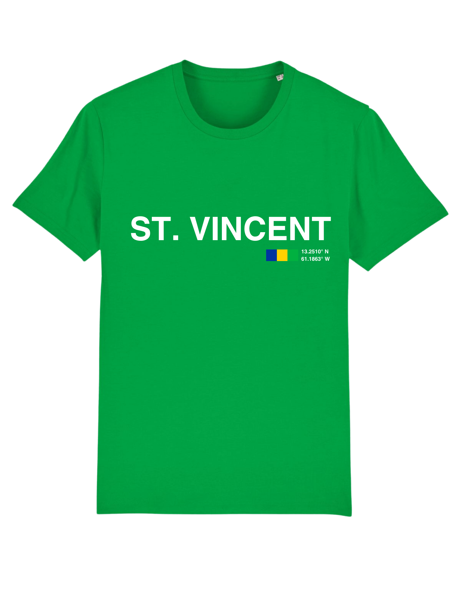 ST. VINCENT Print Unsex Crew Neck T-Shirt Fresh Green