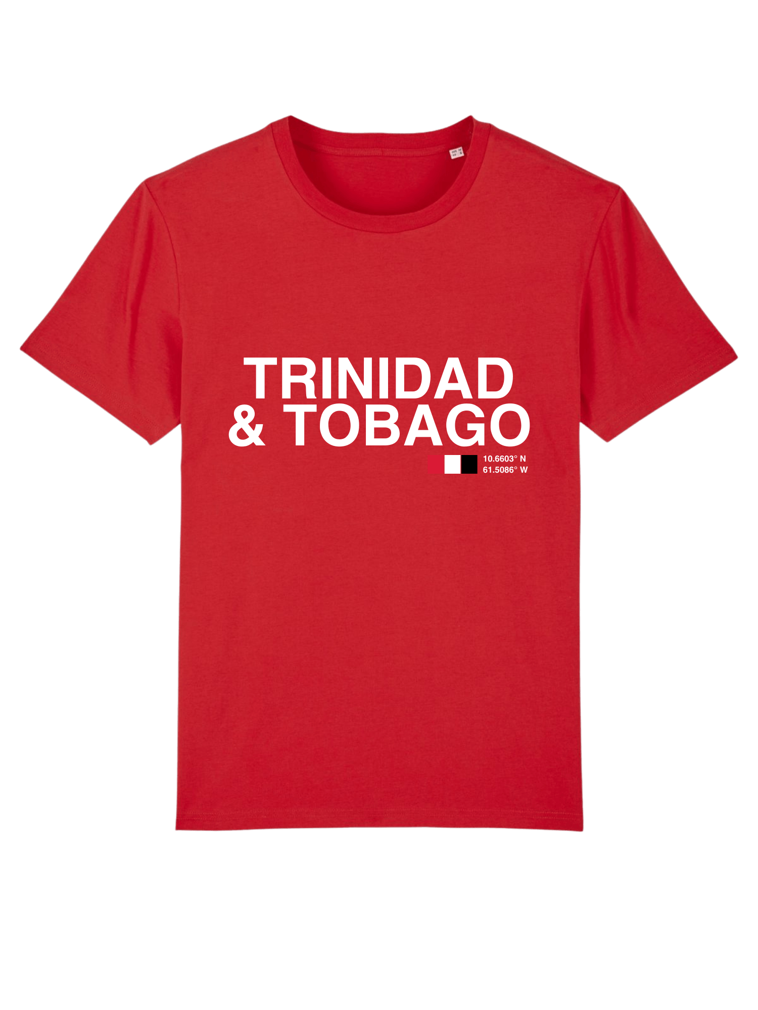 TRINIDAD & TOBAGO Print Unsex Crew Neck T-Shirt Dark Heather Grey